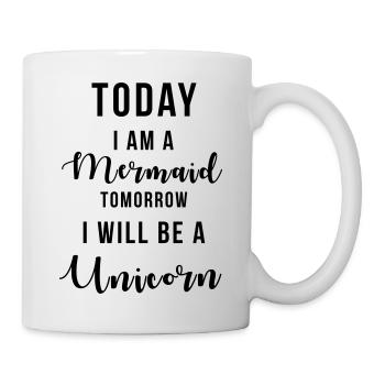 Mermaid today Unicorn tomorrow - Mug blanc - blanc - Droite
