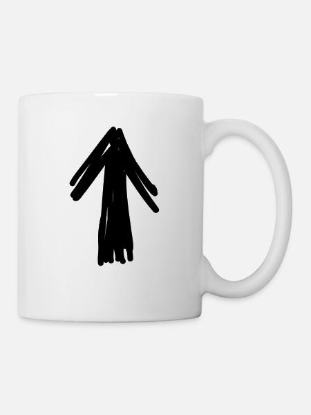 Pfeil - Tasse - Weiß