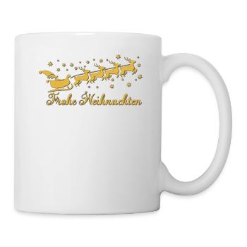 Weihnachten Familie Gold - Tasse - Weiß - Rechts