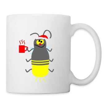 Glühwurm mit Glühwein - Tasse - Weiß - Rechts