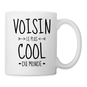 Nachbar / Nachbarschaft / Nachbarin / Haus - Tasse - Weiß - Rechts