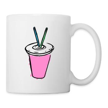 Milchshake Zeichnung - Tasse - Weiß - Rechts