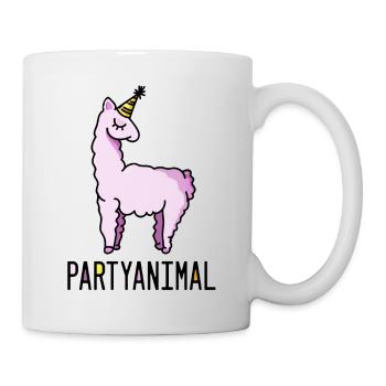 lama party partyhut - Tasse - Weiß - Rechts