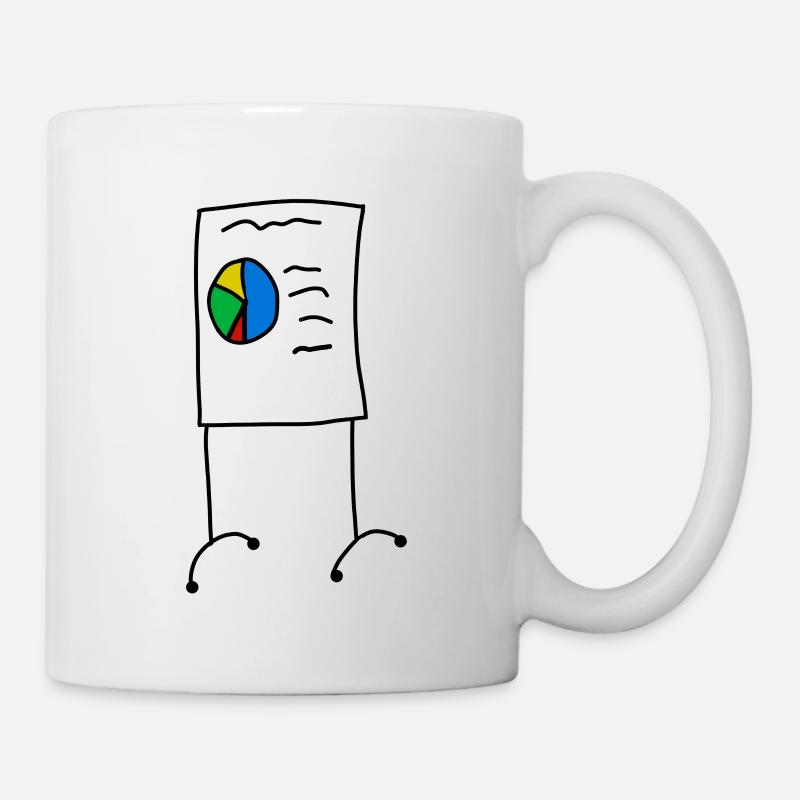 Präsentation - Flipchart - Tasse - Weiß