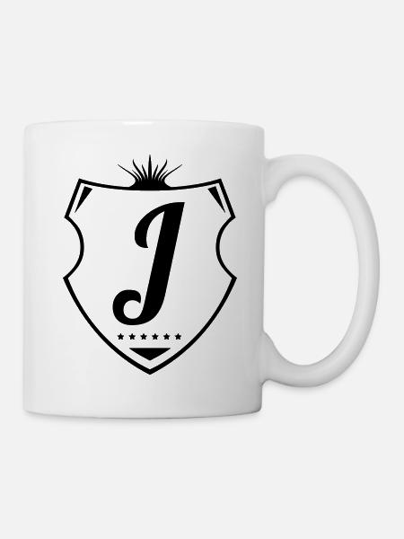 j letter - Tasse - Weiß