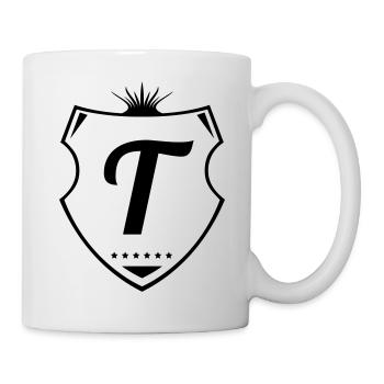 t letter - Tasse - Weiß - Rechts