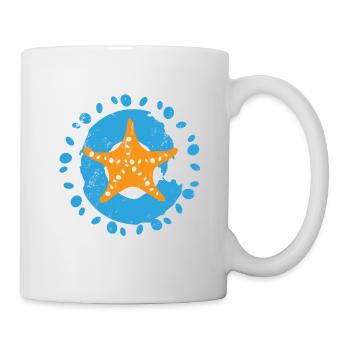 Seestern - Tasse - Weiß - Rechts