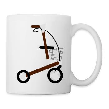 rollator - Tasse - Weiß - Rechts