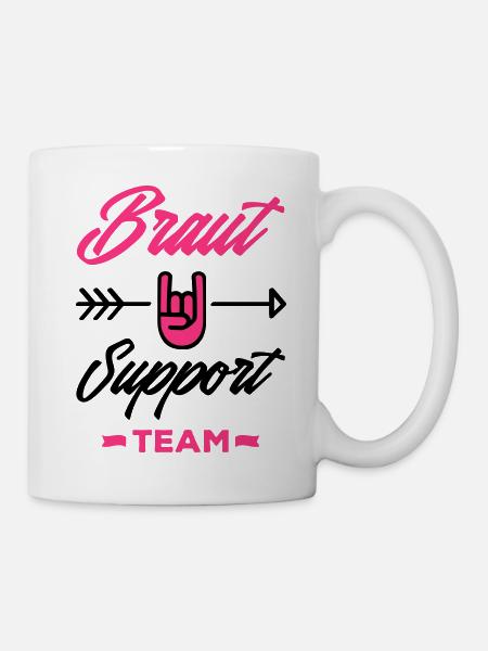 braut support team - Tasse - Weiß