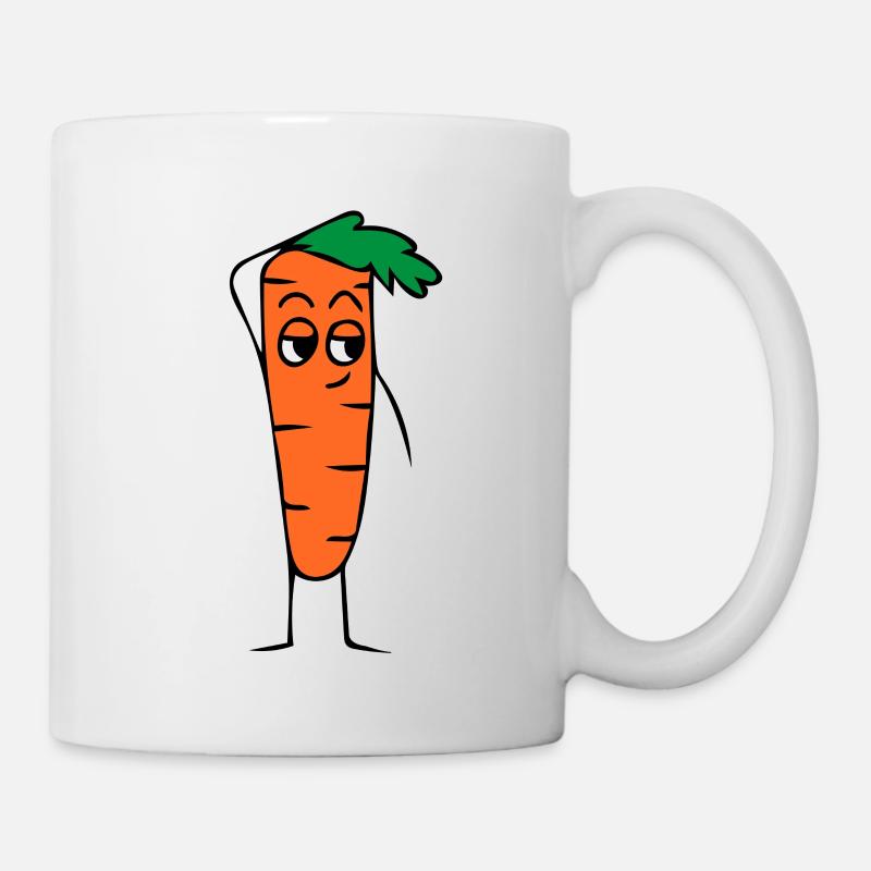 Karotte Gemüse Motiv - Tasse - Weiß