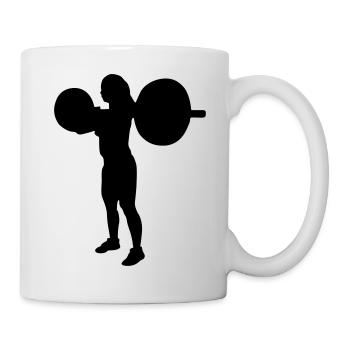 girl weights fitness - Tasse - Weiß - Rechts