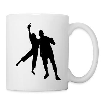couple silhouette design - Tasse - Weiß - Rechts