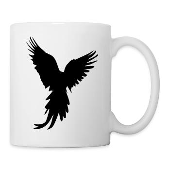 bird silhouette - Tasse - Weiß - Rechts