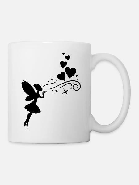 fairy fee hearts - Tasse - Weiß