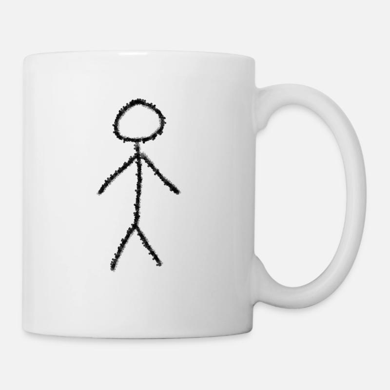 Strichmännchen - Tasse - Weiß