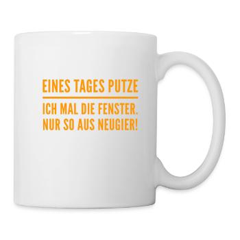 neugierig - Tasse - Weiß - Rechts