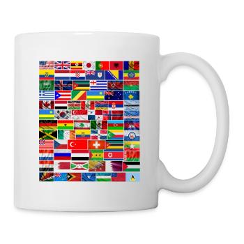 Drapeaux du monde entier 2 - Mug blanc - blanc - Droite