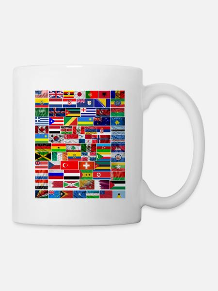 Drapeaux du monde entier 2 - Mug blanc - blanc