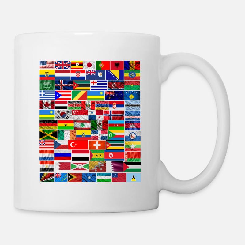 Flaggen aus aller Welt 2 - Tasse - Weiß