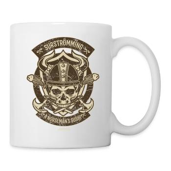 Surströmming T Shirt Norseman's Sushi - Tasse - Weiß - Rechts