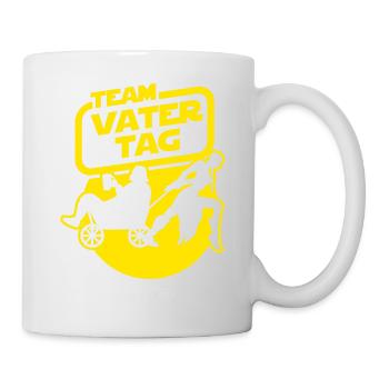 Team Vatertag Bollerwagen Print - Tasse - Weiß - Rechts
