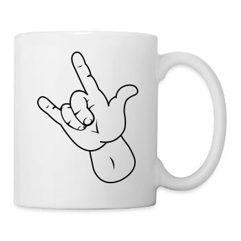hand - Tasse - Weiß - Rechts