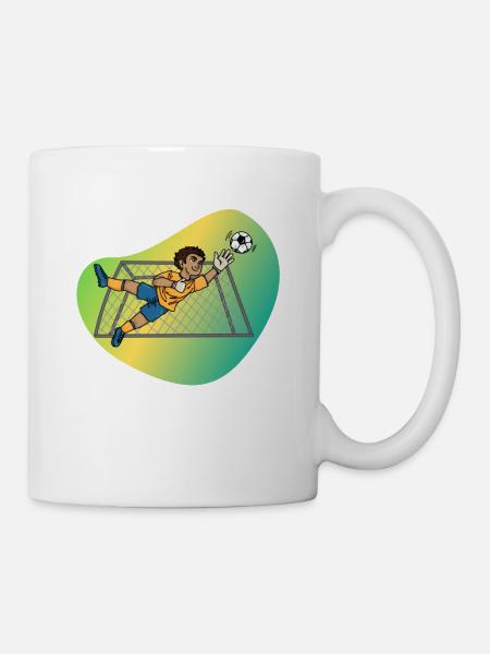 Gardien de but - Afro-Allemand Empowerment - Mug blanc - blanc