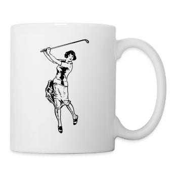 Golf - Golfen - Golfer - Tasse - Weiß - Rechts