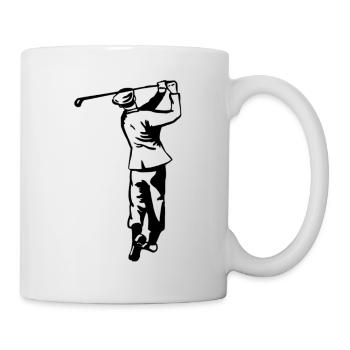 Golf - Golfen - Golfer - Tasse - Weiß - Rechts