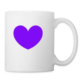 Herzchen Herz Liebe Freundschaft Leben Geschenk - Tasse - Weiß - Rechts