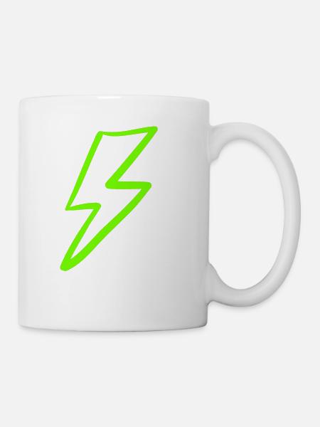 Lightning light electricity storm gift - Mug - white