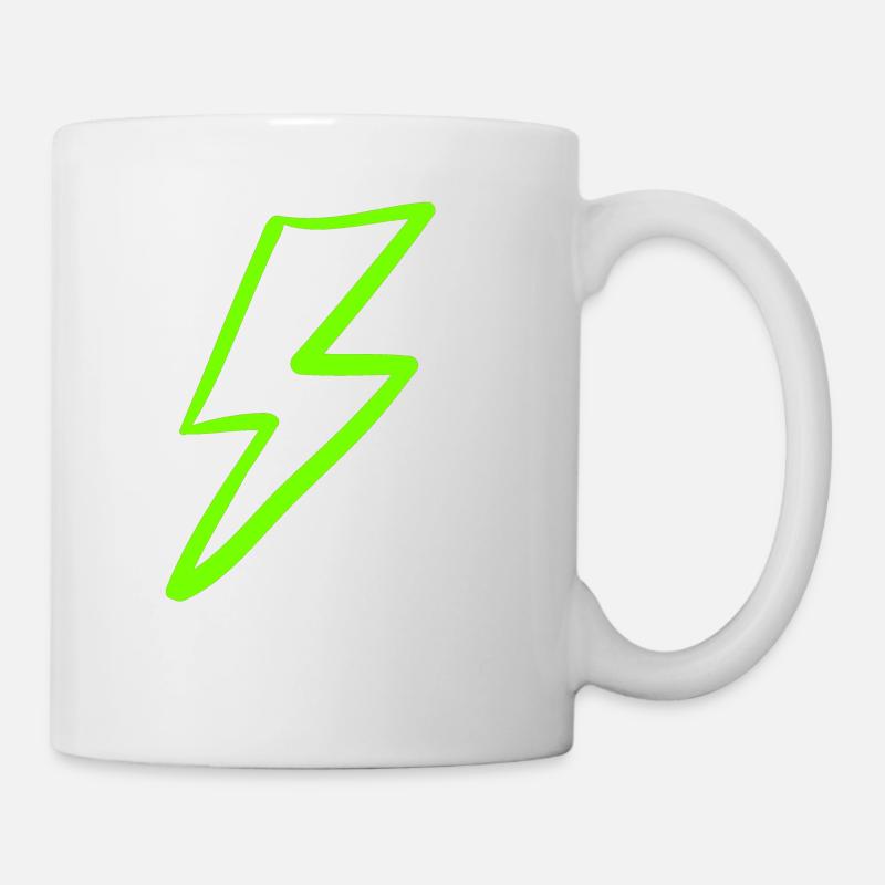 Blitz Licht Strom Unwetter Geschenk - Tasse - Weiß