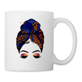 lashes and headtie - Mug - white - Right