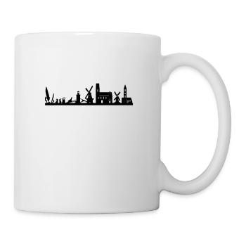Foehr Skyline noir - Mug blanc - blanc - Droite