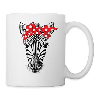 Zèbre Bandana - Mug blanc - blanc - Droite
