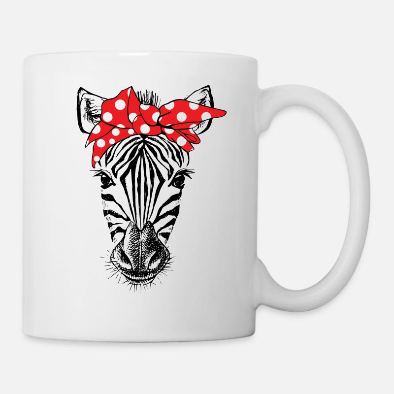 Zebra Bandana - Tasse - Weiß