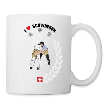 schwinger I love schwingen - Tasse - Weiß - Rechts