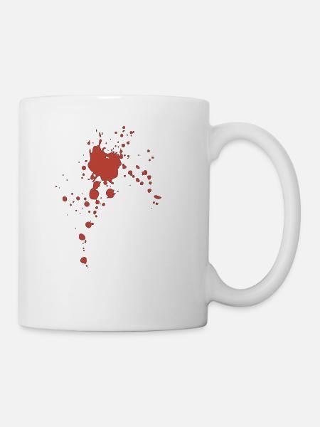 Blood splashes of blob stains - Mug - white