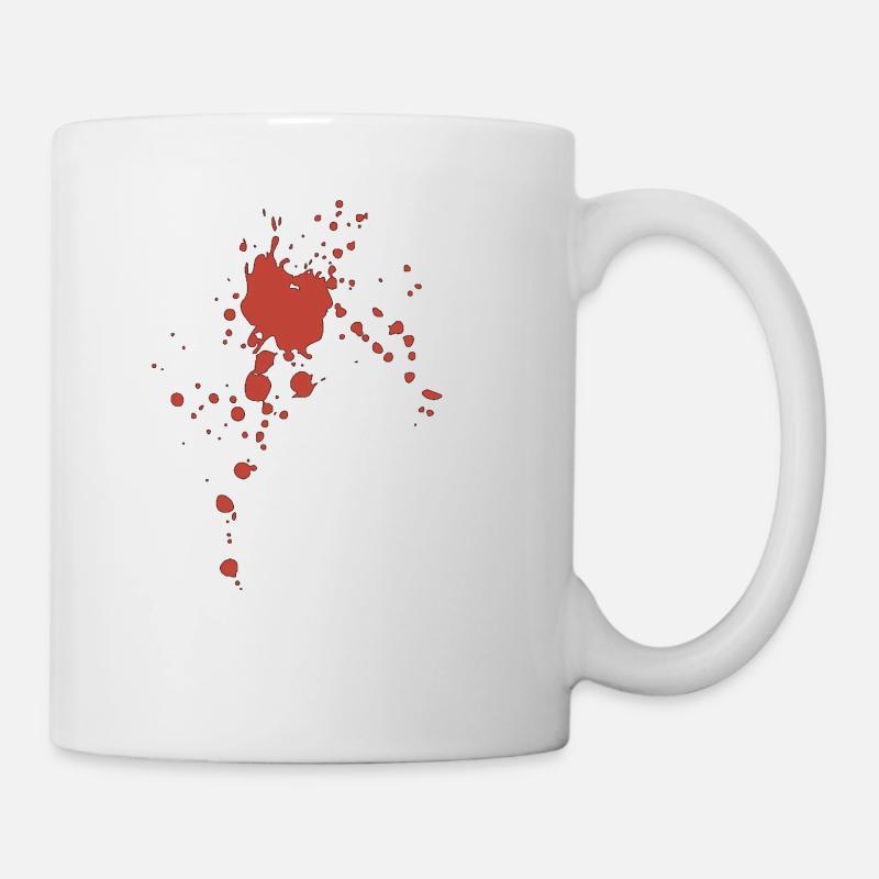 Blood splashes of blob stains - Mug - white