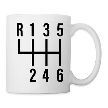 Changement de vitesse minimaliste pour les fans de voitures - Mug blanc - blanc - Droite