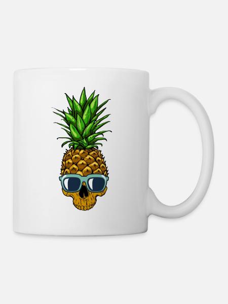 Crâne d'ananas - Mug blanc - blanc