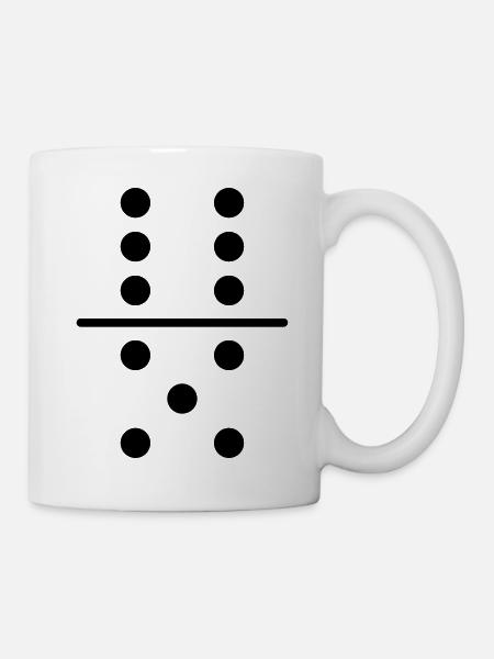 Domino Stein Fasching Kostüm - Tasse - Weiß