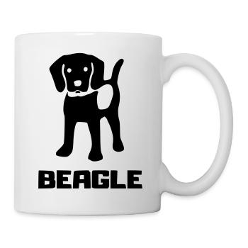 beagle - Tasse - Weiß - Rechts