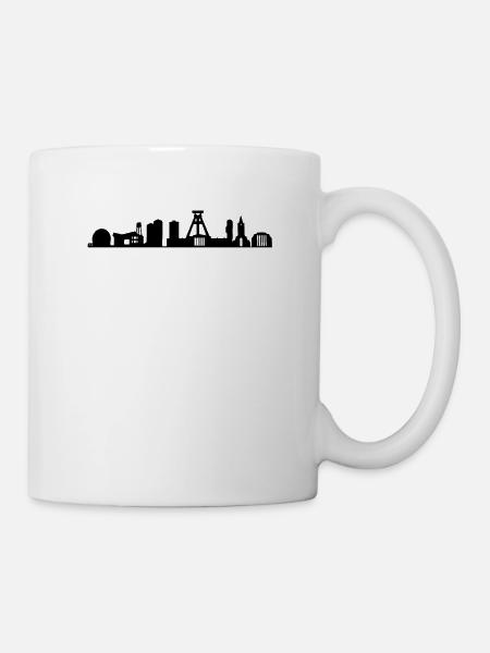 Bochum Skyline schwarz - Tasse - Weiß