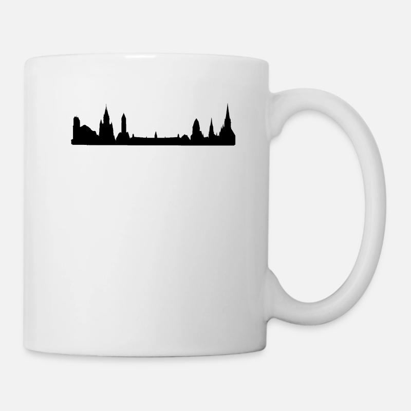 Karlsruhe Skyline schwarz - Tasse - Weiß