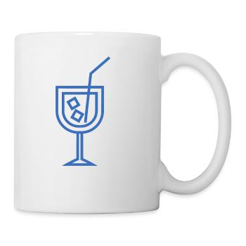 Drink Glas Getränk Eis Strohhalm - Tasse - Weiß - Rechts
