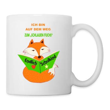 schulkind fuchs einschulung - Tasse - Weiß - Rechts