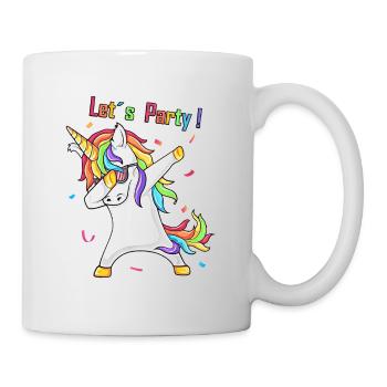 Dancing unicorn dabbing unicorn party birthday - Mug - white - Right