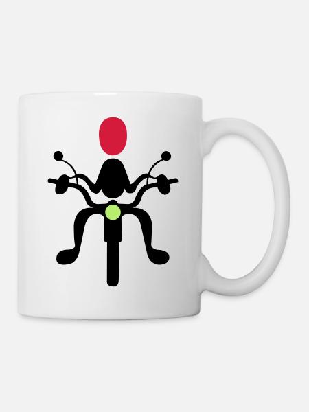 motorcyclist - Mug - white
