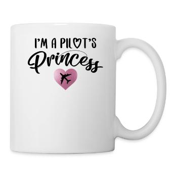 Je suis la princesse d'un pilote - Mug blanc - blanc - Droite